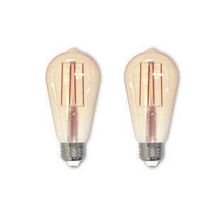 BULBRITE INDUSTRIES 60 Watt Equivalent, ST18 LED, Antique Dimmable Light Bulb, (2200K) E26/Medium (Standard) Base (Set of 2)
