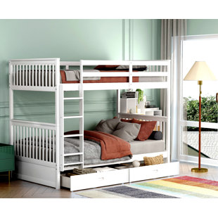 WDDH Kids Twin Over Twin Bunk Bed