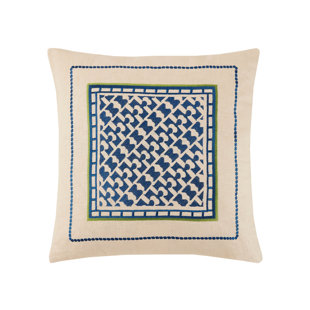 TRINA TURK RESIDENTIAL Montecito Embroidered Feather Throw Pillow