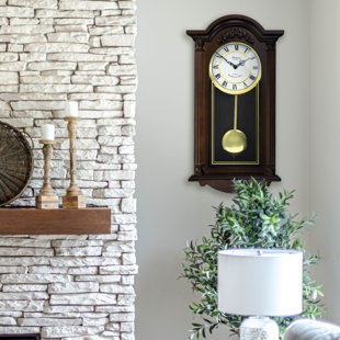 BEDFORD CLOCKS Solid + Manufactured Wood Wall Clock