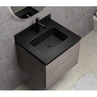 DYCONN 25'' Mixture Of Stone/Aluminum & Resin Single Bathroom Vanity Top with Sink