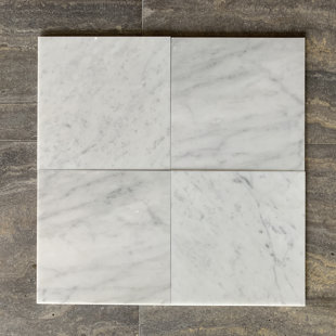 SEVEN SEAS COLLECTION Bianco Carrara 12" x 12" Marble Wall & Floor Tile