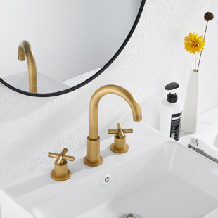 UFINE Widespread 2-handle Bathroom Faucet with Drain Assembly