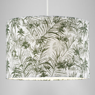 17 STORIES 20cm H x 30cm W Linen Drum Lamp Shade ( Screw On ) in Green