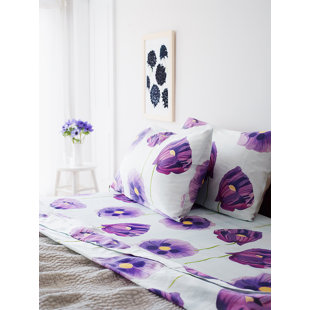 INDIA & PURRY 100% Cotton Sateen Floral Sheet Set