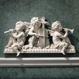 DESIGN TOSCANO Angelic Notes Sculptural Wall Pediment