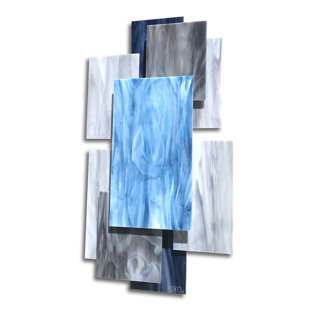 KARO STUDIO Vertex Handmade Modern Abstract Wall Decor on Glass