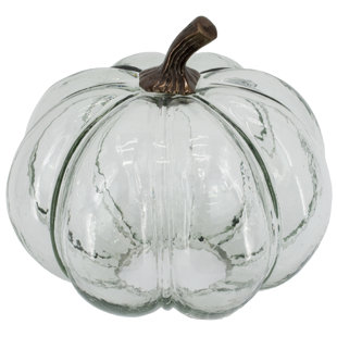 SEASONAL ABODE Clear Glass Pumpkin