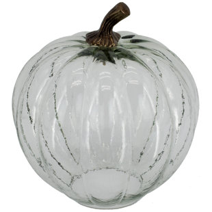 SEASONAL ABODE Clear Glass Pumpkin