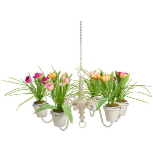SEASONAL ABODE Chandelier Iron Hanging Planter
