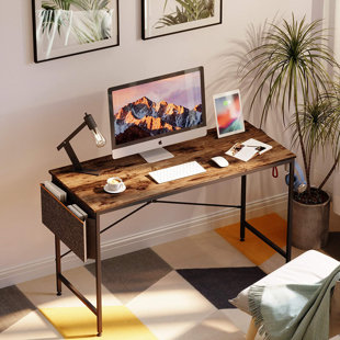 BESTIER Metal Base Executive Desk