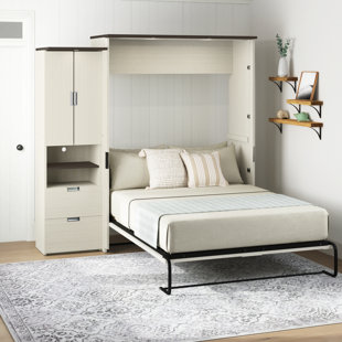SAND & STABLE™ Gordillo Murphy Bed with Desk and Storage Cabinet