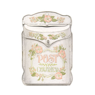 COL HOUSE DESIGNS Vintage Flowers Wall Mounted Mailbox