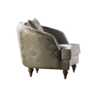 BEYAN SIGNATURE Velvet Barrel Chair