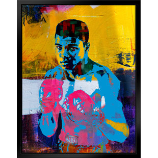 ATX ART GROUP LLC Muhammad Ali Pop Art-Giclee on Canvas with Float Frame Vertical