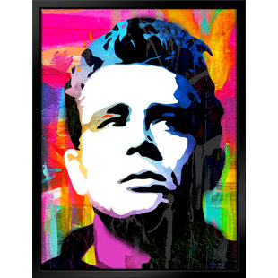 ATX ART GROUP LLC James Dean Pop Art-Giclee on Canvas with Float Frame Vertical
