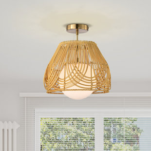 BAYOU BREEZE Myton Glass Semi Flush Mount