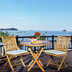 SEVEN SEAS TEAK 2 - Person Round Teak Outdoor Dining Set