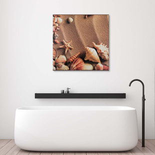 HAUS AM MEER Leinwandbild Shells Beach Sea Lake