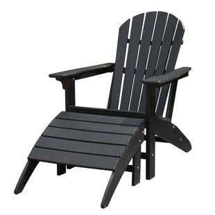 AMERICAN ECO LIVING Plastic Adirondack Chair with Ottoman