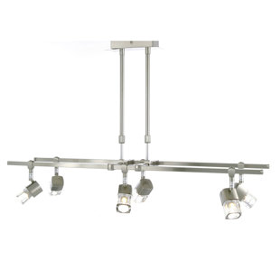 METRO LANE Coburn 6 - Light Satin Chrome Kitchen Island Pendant