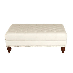 HYDELINE Leather Ottoman