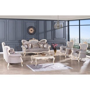 HOMEDORA 4 Piece Living Room Set