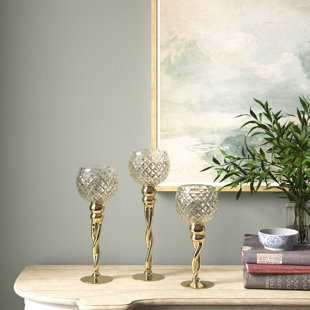 LARK MANOR™ Glass Tabletop Candlestick (Set of 3)