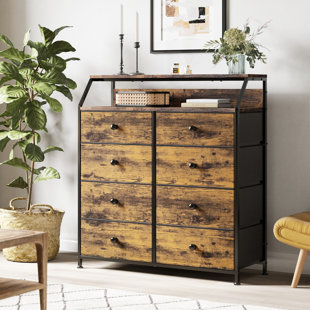 EBERN DESIGNS Ojaswi 8 Drawer 37.6'' W Double Dresser,Chest of drawers in37.6''