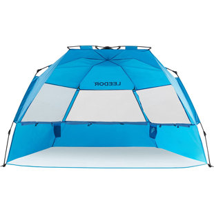 Eighteentek Pop Up Sun Shade Shelter 4 Person Polyester Beach Tent