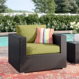 FREEPORT PARK® Convene Wicker Rattan Outdoor Patio Arm Chair with Cushions