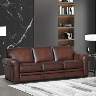 HYDELINE 95'' Leather Sofa