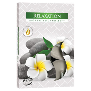 ACORN & ROSE Relaxation Scented Tealight Candle with Glass Holder (Set of 18)