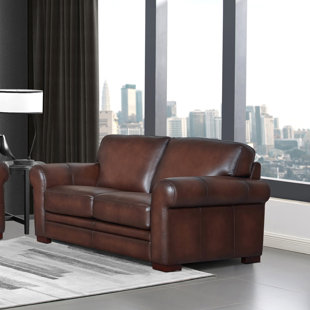 HYDELINE 70'' Leather Loveseat