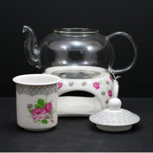 BEST DESU, INC. Teapot Set - 850Cc Heatproof Glass Teapot With Infuser