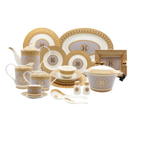 IMPERIAL GIFT CO. 58 Piece Bone China Dinnerware Set - Service for 6