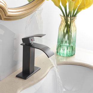 AWZTOO Single-Hole Single-handle Bathroom Faucet with Drain Assembly