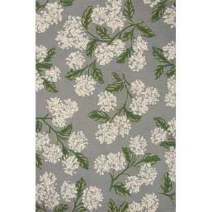 Rifle Paper Co. x Loloi Joie JOI-04 Hydrangea Gray Rug