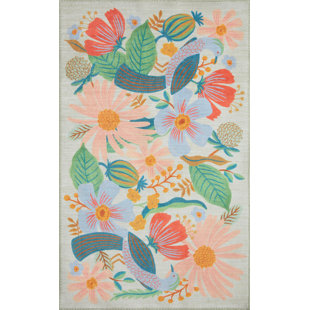 Rifle Paper Co. x Loloi Meadow MEA-03 Dovecote Mint Rug