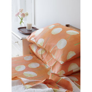 INDIA & PURRY 100% Cotton Sateen Floral Sheet Set