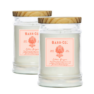 K. HALL STUDIO Barr-Co. Citrus Ginger Scented Tumbler Candle Set