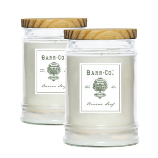 K. HALL STUDIO Barr-Co. Banana Leaf Scented Tumbler Candle Set