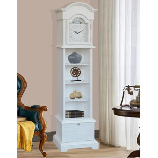 CANORA GREY 71.625'' H Wood Grandfather Clock with Adjustable Chime Volume