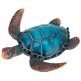 DESIGN TOSCANO Blue Sea Turtle Garden Statue