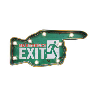 CARINA'S COLLECTION Aluminum LED Exit Sign