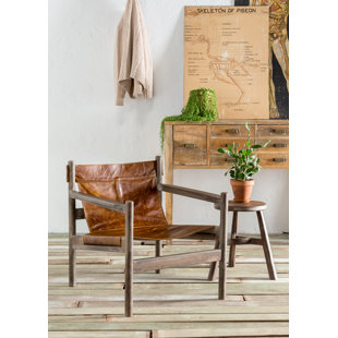 FOUNDRY SELECT Almanza 27" Wide Top Grain Leather Armchair