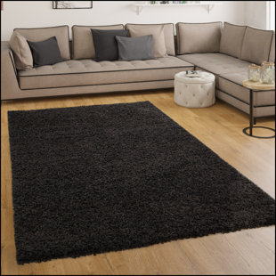 ETTA AVENUE Shaggy-Teppich Flack in Schwarz