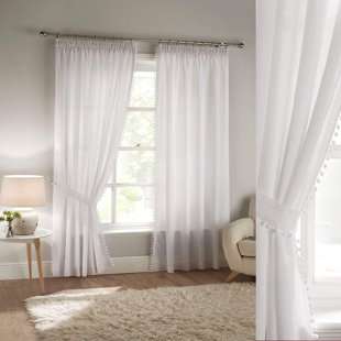 BRAMBLY COTTAGE Stoffel Pencil Pleat Semi Sheer Curtain