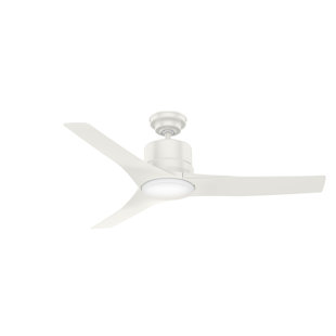 CASABLANCA FAN 52'' Piston 3 -Blade Outdoor Standard Ceiling Fan with Remote Control and Light Kit Included