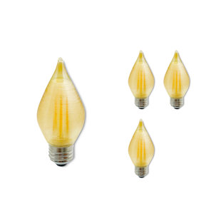 BULBRITE INDUSTRIES 4 Watt(40 Watt Equivalent), C15 LED, Amber Dimmable Light Bulb, (2100K) E12/Candelabra Base (Set of 4)